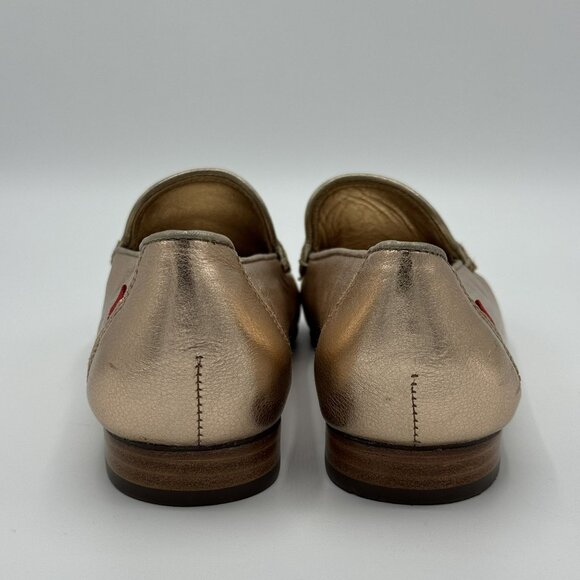 Marc Joseph NY Rose Gold Leather Loafers Flats Swan Street Metallic Size 8 - Picture 5 of 14